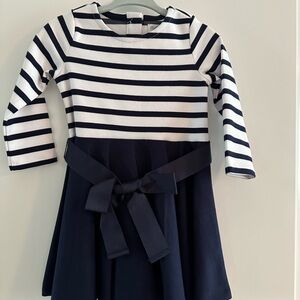 Ralph Lauren Navy and White Striped Dress